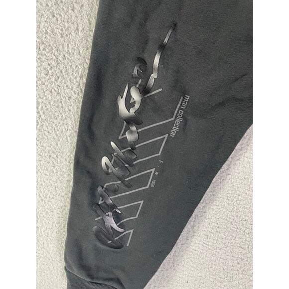 Off-White Logo Print Jogger Track Pants Men’s 30 Black Virgil Abloh Street Style - Picture 10 of 16